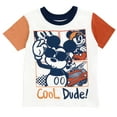 thumbnail image 4 of Disney Mickey Mouse Toddler Boys T-Shirt and Mesh Shorts Outfit Set White / Blue / Multicolor 4T, 4 of 5