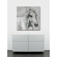thumbnail image 5 of "Grey Elegant Horse" Painting Print on Wrapped Canvas, 5 of 7