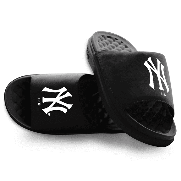 Unisex ISlide Black New York Yankees Alternate Motive Slide Sandals