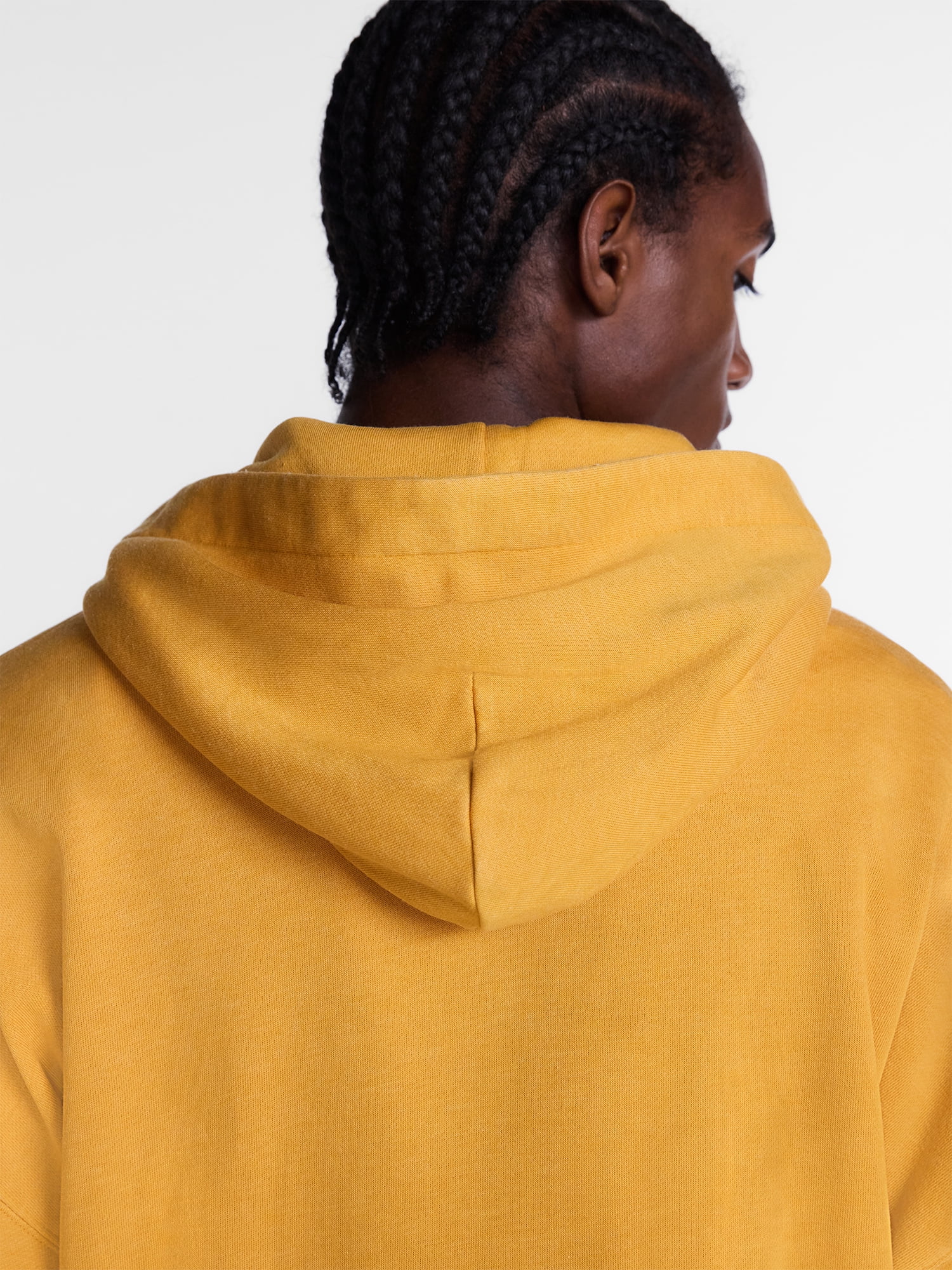 No Boundaries Boxy Fit Oversized Fleece Hoodie with Long Sleeves, Men's XS-4XLT