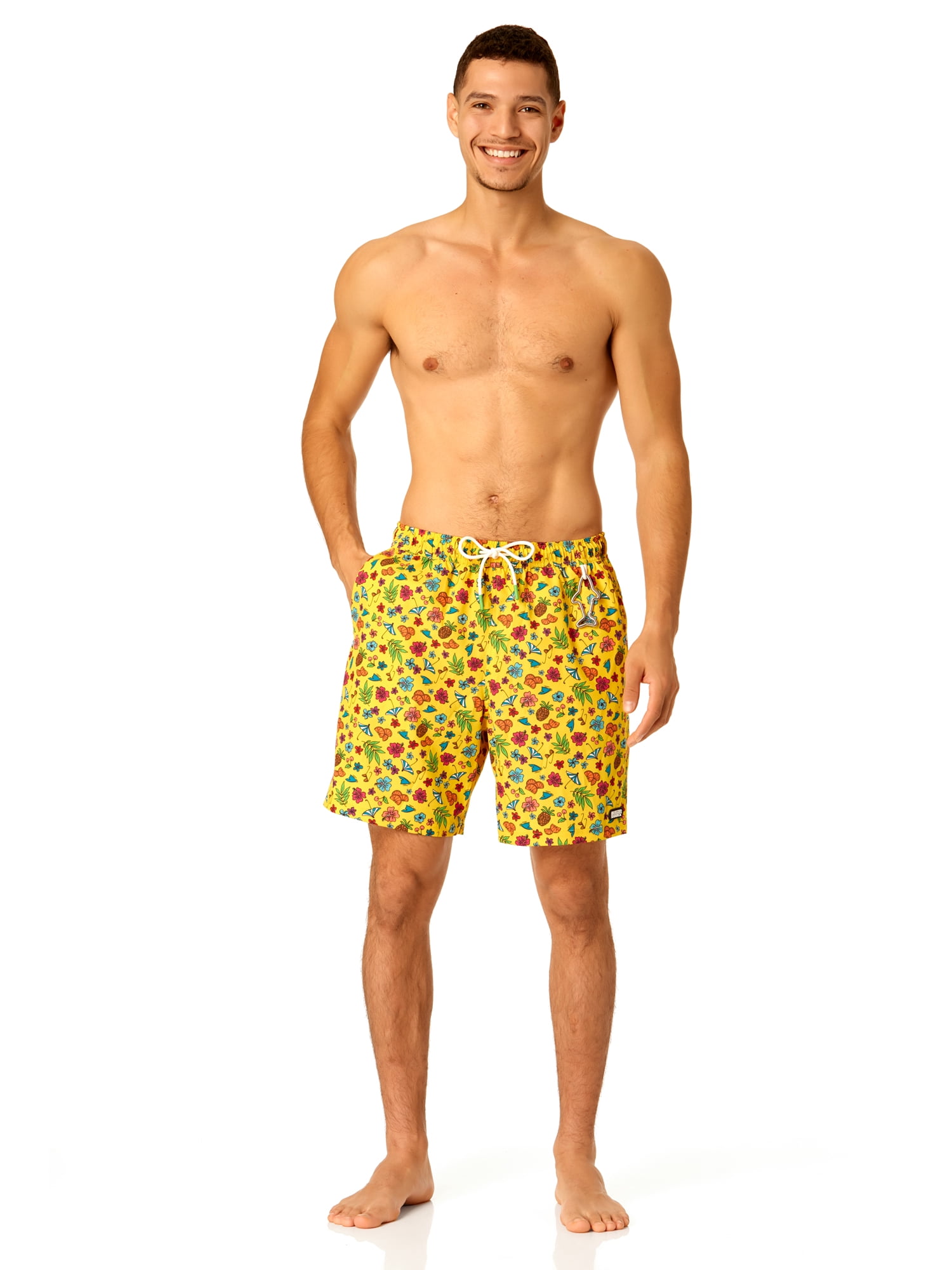 Rugged Shark Men's & Big Men's Swim Trunks, 7" Inseam, Sizes S-3XL