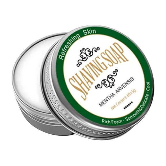 Rewenti Men's Shaving Soap Shaving Cream Mint Softening Beard Foam Shaving Brush Set