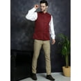 thumbnail image 5 of Maple Clothing Nehru Jacket Men's Traditional Sleeveless India Modi Waistcoat Vest Guest Outfit (Maroon, S), 5 of 7
