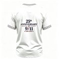 thumbnail image 4 of Men 911 25th Memorial Shirts American Flag Print V Neck Short Sleeve Tops Never Forget 911 Graphic Shirts,American Flag Patriotic T-Shirts, 4 of 4