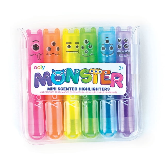 Ooly Mini Marcadores MONSTER - 130-24 - Aroma frutas, 6 pzs OOLY 130-24