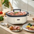 thumbnail image 2 of Programmable Slow Cooker Removable Healthy Nonstick Pot - Small Kitchen Appliance for Family Dinners - Serves 6+ People - Heat Settings: Keep Warm Oatmeal, 2 of 5