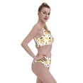 thumbnail image 4 of Daiia Bees and Flowers printed 2 piece Swimsuit Bikinis for Women High Waisted Racerback Bathing Suits Summer Tummy Control Scoop Neck Swimwear-Medium, 4 of 8