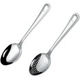 thumbnail image 2 of 2Pcs Stainless Steel Long Handle Slotted Spoon Portable Serving Utensil Buffet Supply, 2 of 8