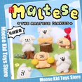 thumbnail image 2 of Serie de juguetes de peluche auténticos de cachorro maltés Kawaii, caja ciega, línea de juguetes de peluche de cachorro de anime, caja ciega, juguetes de decoración, regalos, 2 of 5