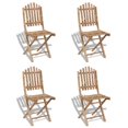 thumbnail image 3 of vidaXL 5 Piece Folding Outdoor Dining Set Bamboo, 3 of 5