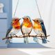 thumbnail image 4 of Decoración Colgante para Ventana de Fiesta de Acrílico Plano 2D con Tres Pájaros y Serie, 4 of 7