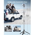 thumbnail image 2 of 71" Phone Tripod & Selfie Stick, All in One Extendable Cell Phone Tripod with Wireless Remote, Tripod Stand for iPhone & Travel Tripod 360° Rotation Compatible with iPhone Android Phone, Camera, 2 of 9