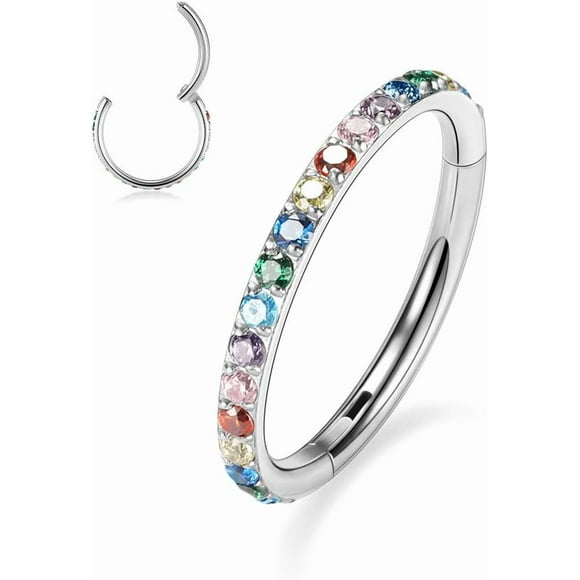 Conch Piercing Jewelry 20g 18g 16g 14g 12g Septum Jewelry Conch Hoop Daith Earrings Surgical Steel Clicker Hoop Piercing Rings Lip Rings with Cartilage Piercing Jewelry