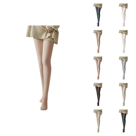 Womens Tights 2026 Fall Winter Cute Cable Knit Soft Pantyhose Leggings Stockings Opaque Tights