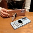 thumbnail image 3 of Cute Astronaut Stand Holder Phone Case for Samsung Galaxy A53 5g 6.5 inch Luxury Electroplated Hearts Cover with Camera Protection Soft Silicone Shockproof Kickstand Bumper (Blue), 3 of 10