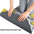 thumbnail image 3 of Yellow Lemon Fruit Slices White Pattern Hot Yoga Mat Towel Non Slip for Hot Yoga - Quick-Drying Yoga Mat Cover with 4 Corner Pockets with Travel Bag - Hot Yoga Towel Non Slip 70"x26", 3 of 6