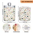 thumbnail image 5 of Yayeee 2 Pack Qtip Holder Bathroom Cotton Swab Canister with Lid Clear Dispenser Set, Beige Vegetables Pattern, 5 of 6