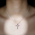 thumbnail image 5 of Rosec Jewels Lab Grown Diamond Cross Necklace with Knot Heart (Ef-Vs Quality) - Ready to Gift Cross Pendant for Christmas, 925 Sterling Silver, 5 of 8
