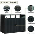 thumbnail image 5 of Outdoor Trash Can Storage,Garbage Can Storage Shed Ideal for Trash Bins, Toys, Garden Tools - Perfect for Garden, Backyard, & Patio Use for 2 Bins (Charcoal), 5 of 7