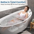 thumbnail image 3 of Almohada de baño para todo el cuerpo VOXOR para bañera con bolsa de lavandería blanca, 3 of 6
