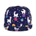 thumbnail image 2 of Balery Baseball Cap Flat Bill Hats for Men Adjustable Size for Running Workouts and Outdoor Activities All Seasons Dad Hat(Lama in Space ), 2 of 9
