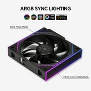 Thermalright TL-M12Q 120mm PC Case Fans, 2000RPM | PWM Connector | Noise Level of ≤ 28.2 db(A) | with ARGB Mirror Light on Both Sides