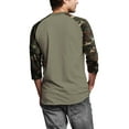 thumbnail image 2 of Hat and Beyond Men's 3/4 Sleeves Raglan Cotton Baseball Jersey T-Shirt, 2 of 6