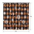 thumbnail image 5 of Orange and Black Plaid Christmas Snowflake Pattern Shower Curtain 72"x72" ,Bathroom Decorative Shower Curtains Set with 12 Hooks,Modern Waterproof Washable Shower Curtain, 5 of 6