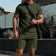 thumbnail image 2 of Conjunto De 2 Piezas Para Hombre, Playera, Camiseta, Conjunto Deportivo Informal, Pantalones Cortos De Manga Corta De Talla Grande, 2 of 6