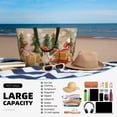thumbnail image 5 of Sigee Holiday Christmas Stars Print Extra Large Waterproof Beach Travel Bag with Zipper - Durable and Versatile for Vacation, Gym, and Daily Use, 5 of 7