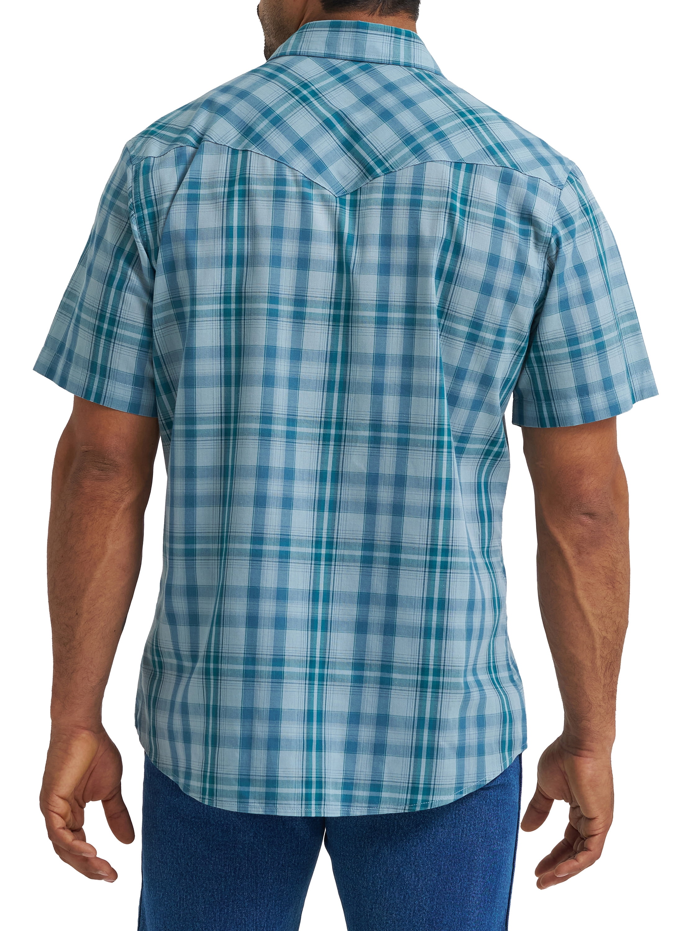 Wrangler® Men's and Big Men's Regular Fit Short Sleeve Western Shirt, Sizes S-5XL