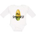 thumbnail image 3 of Inktastic Aw, Shucks Corn on the Cob Humor Boys or Girls Long Sleeve Baby Bodysuit, 3 of 5