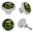 thumbnail image 4 of Frog Fluorescent Drawer Pulls with Screws: Round 4-Pack, Glow-in-the-Dark Knobs, Suitable for Cabinets, Wardrobes, Dressers - Furniture Decor with Dresser Knobs, Cabinet Pulls, 4 of 6