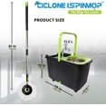 thumbnail image 4 of Spinning Mop and Bucket with Wringer Set for Home - 360 Spin Adjustable Handle & Wheels 1 Microfiber Head Floor Cleaning at Home, Office, Hotel, 4 of 4