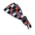 thumbnail image 4 of Working Cap for Women, Adjustable Elastic Band Halloween Beanie Hat Work Scrub Cap with Sweatband, 4 of 6
