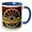 Blue/White, variant on 3drose, Washington State, Palouse. Old Wagon Wheels from Local Wheat Farms., 11oz Two-tone Yellow Mug
