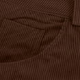 thumbnail image 4 of FRSASU Women's Vintage Corduroy High Elastic Waist Button Wide Leg Pocketed Pants Trouser Brown M(M), 4 of 6
