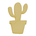 thumbnail image 1 of Package of 1, Jumbo 12" x 18" x 0.25" Baltic Birch Plywood Potted Cactus Wood Cutout for Art and Craft Project, Made in USA, 1 of 1
