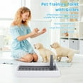 thumbnail image 3 of 2Pcs Dog Potty Trays, Pet Training Toilets with Removable Grilles & Diversion Columns, Easy Cleaning Pee Pad Holders with Brooms & Dustpans, Portable Litter Boxes for Small Pet, Rabbit, 3 of 6