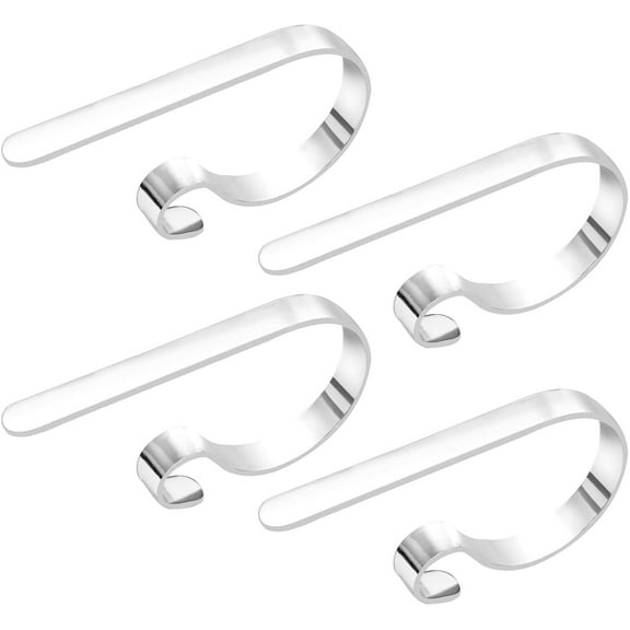 Christmas Stocking Holder, Set of 4, Mantle Clip Fireplace Hooks Hanger, Stocking Scrolls for Party Christmas Decoration Supplies - 4