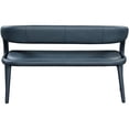 thumbnail image 4 of Meridian Furniture Sylvester Navy Vegan Leather Bench, 4 of 17