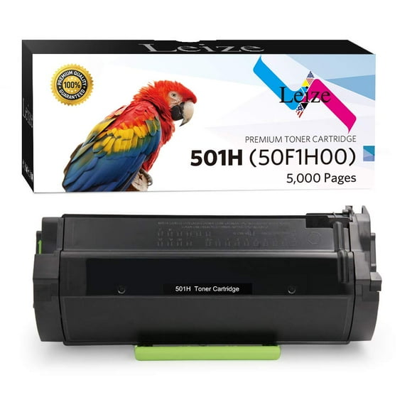 Leize 501H 50F1H00 Cartouche de Toner de Remplacement pour Lexmark 50F1H00 501H 501 50F1000 pour Imprimante Lexmark MS310 MS310dn MS312 MS312dn MS315 MS410 MS415 MS510 MS610 MS610dn (Noir 5,000 Pages, Lot de 1)