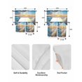 thumbnail image 6 of Sunset Beach Kitchen Curtains Swag Valance and Tier Curtains Set 36 Inch Length, Spray Ocean Waves Sky Nature Scenery Rod Pocket Drape Panels Pair Swag Curtain for Bathroom/Cafe/Window, 6 of 6