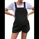 thumbnail image 1 of Mono Corto Informal de Verano para Mujer, de Holgado, Ideal para Playa, Viajes y Vacaciones Negro S, 1 of 8