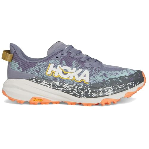 Hoka Women's Speedgoat 6 Sneaker, Grey Skies/Cosmic Grey, 7.5