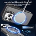 thumbnail image 6 of Magnetic for iPhone 16 Pro Case, Built-in Camera Kickstand, Compatible with Magsafe Wireless Charging, Translucent Matte Protective Cover- Gray, 6 of 6