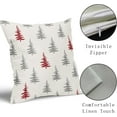 thumbnail image 4 of Christmas Tree Pillow Covers 18x18 Inch Green and Cream Christmas Decorative Throw Pillow Covers Set of 2 Winter Holiday Neutral Pillowcases Cushion Covers for Couch Indoor Outdoor Decor, 4 of 6