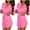 #1 2pc_Hot Pink, variant on Women’s 3-Pack Silky Satin Robe – Short Kimono Bathrobe with Deep V-Neck & Pockets (Luxury Bridal & Spa Wear)