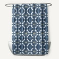 thumbnail image 1 of Simply Daisy 70" W x 73" H Beach Tile Geometric Print Polyester Shower Curtain, Navy, 1 of 3