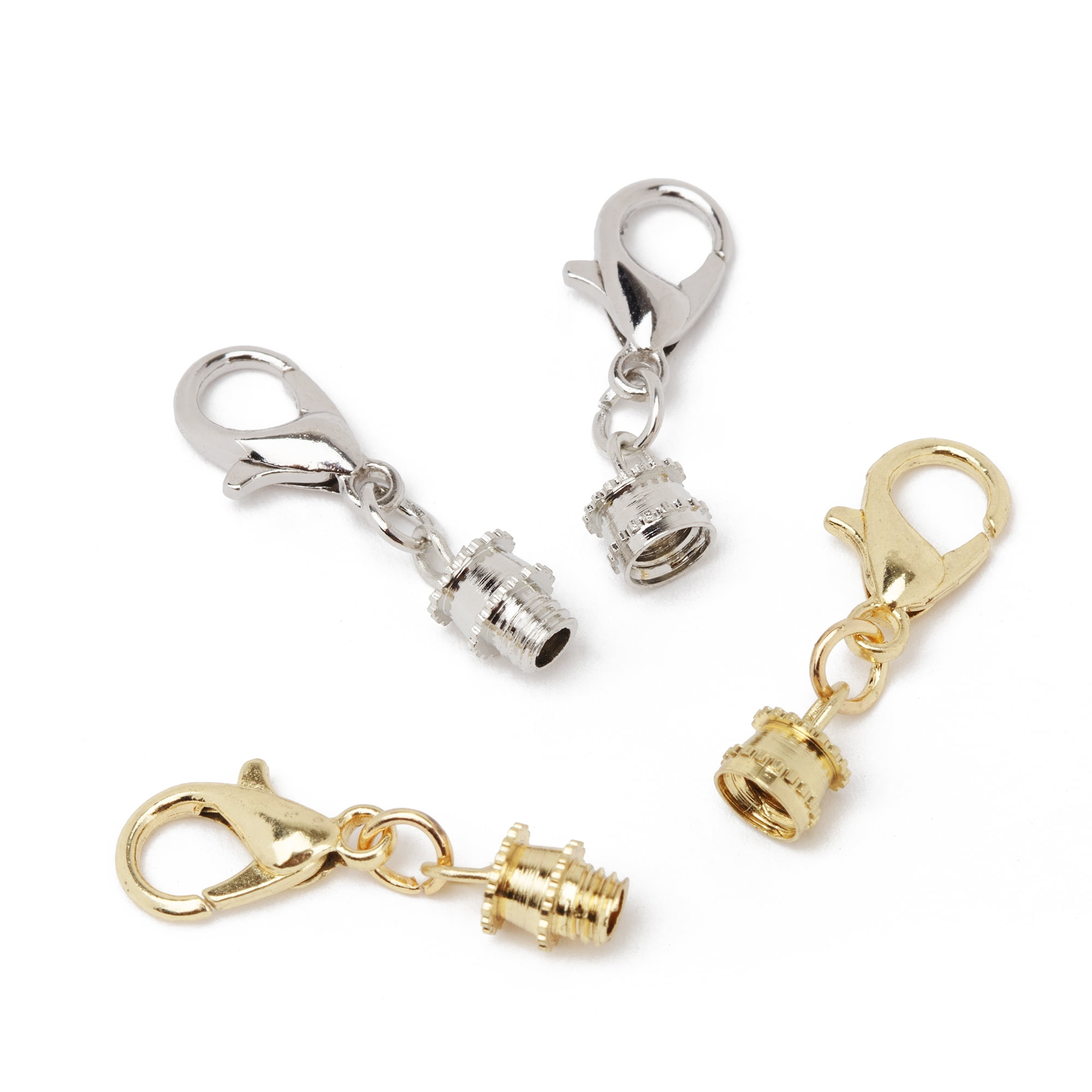 Cousin DIY 8 No Tool Screw-Close/Lobster Clasp Jewelry Finding, 8 Piece, Metal, Silver/Gold-69995764